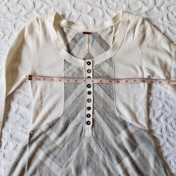 Free People Y2K Wool Henley Babydoll Top Xsmall XS - Picture 8 of 12